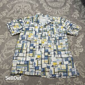 Columbia PFG Men's L Short Sleeve Vented Fishing Shirt Multicolor